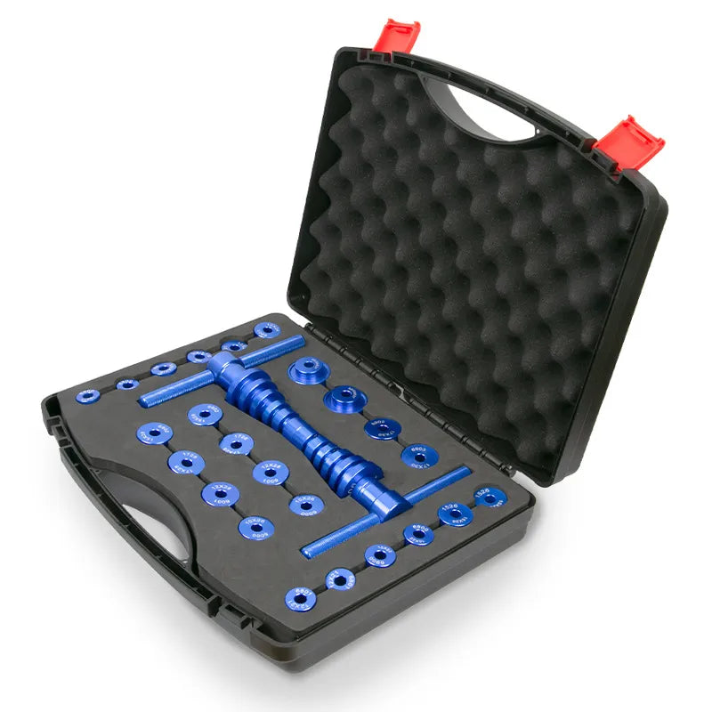 Kit Professionnel d’Installation et d’Extraction de Roulements pour Vélo avec boîte - Compatible Moyeu de Roue
