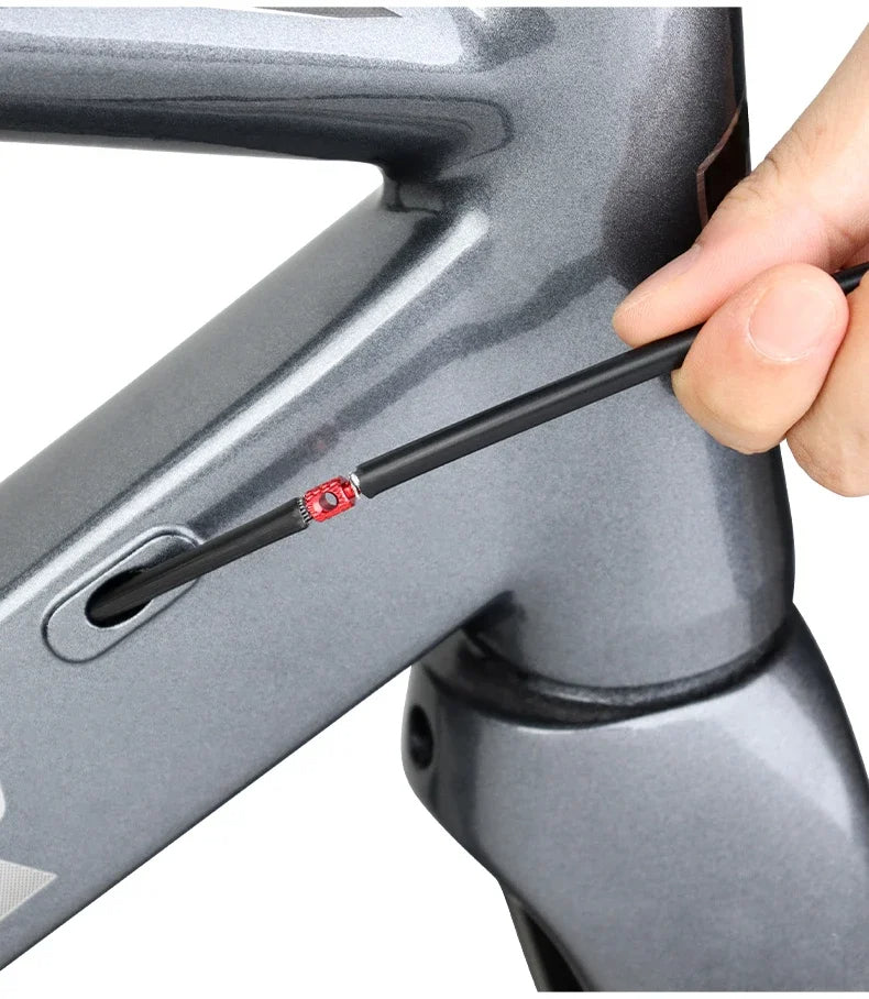 Kit routage câble interne vélo – Aluminium rouge – 2 pièces – Pour frein et dérailleur – Compatibilité universelle