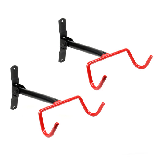 Lot de 2 Support mural pliable pour vélos-Capacité de charge par crochet 30 kg, Suspension du cadre