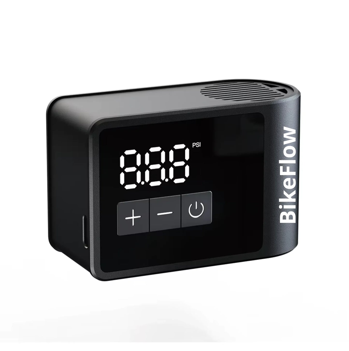 Mini Pompe à Vélo Mini compresseur avec indicateur de pression - BikeFlow- Électrique Portable Rechargeable – 120 PSI, Type-C, Écran LCD, Compatible Presta & Schrader