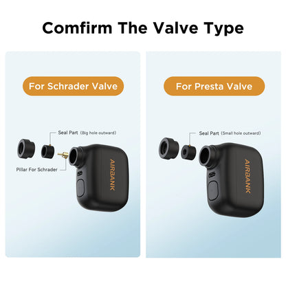 Mini Pompe à Vélo Portable Rechargeable - 100 PSI, Type-C, Compatible Schrader et Presta Bikeflow