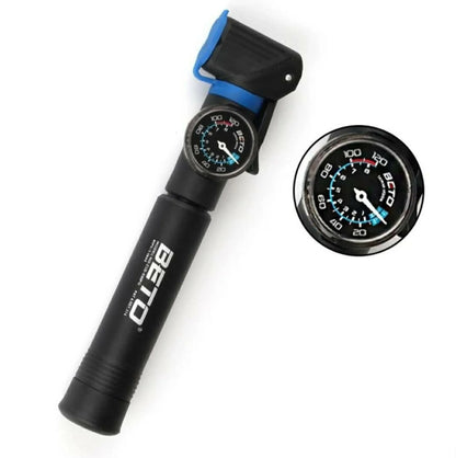 Mini pompe à vélo BETO CRH-030PG – Manomètre intégré – Double valve Presta/Schrader – 120 PSI