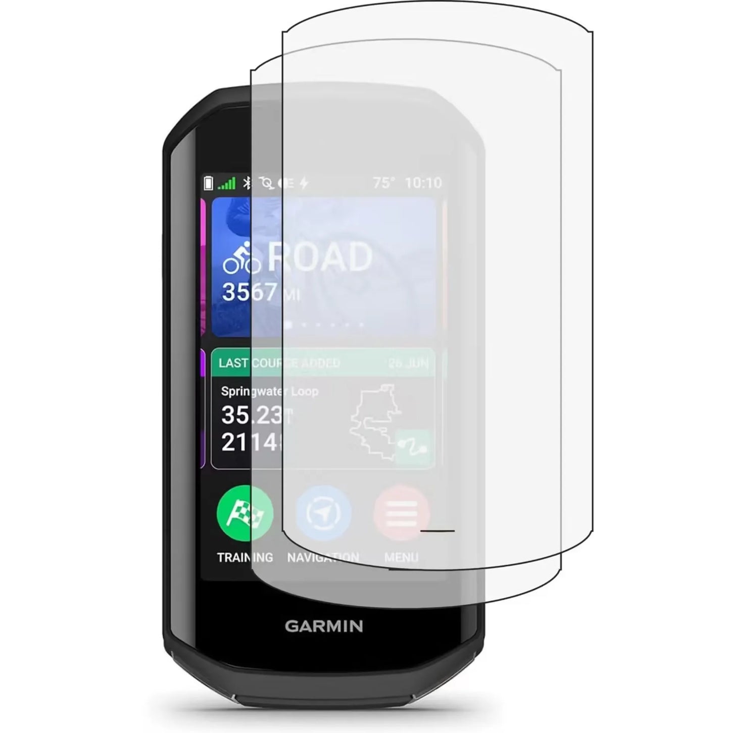 Pack 3-en-1 pour Garmin Edge 1050 – Housse silicone + 2 écrans hydrogel + support déporté XL Cyclami