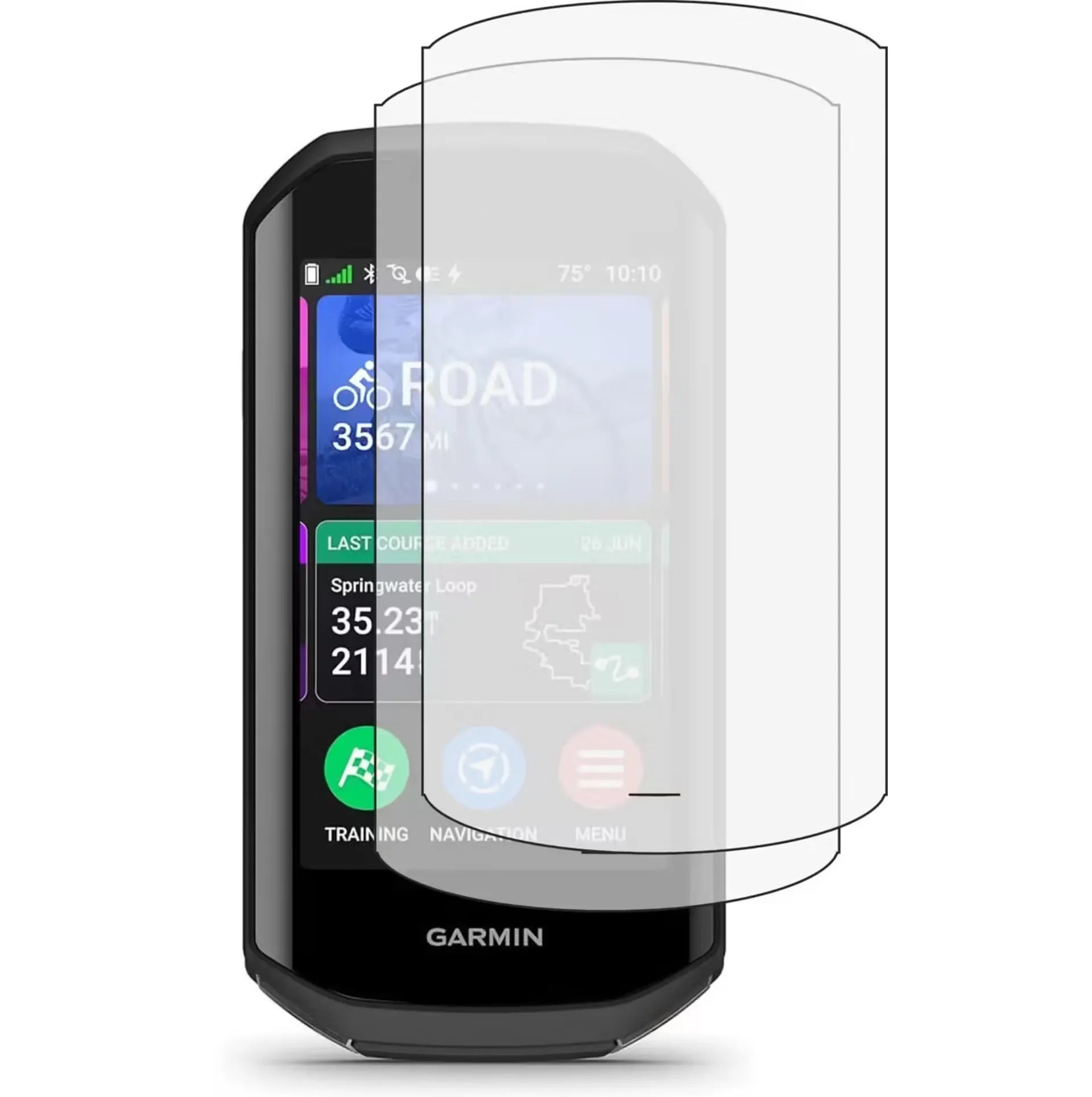 Pack 3-en-1 pour Garmin Edge 1050 – Housse silicone + 2 écrans hydrogel + support déporté XL Cyclami