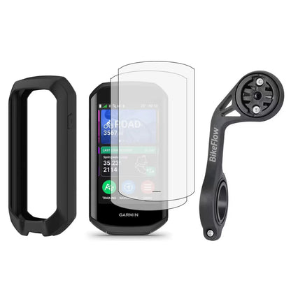 Pack Accessoires Garmin Edge 1050 (2 écrans de protection hydrogel + Housse + Support déporté XL optimisé Edge 1050)