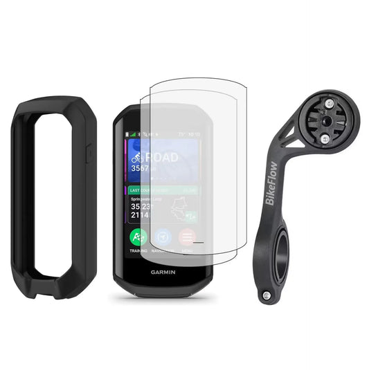 Pack Accessoires Garmin Edge 1050 (2 écrans de protection hydrogel + Housse + Support déporté XL optimisé Edge 1050)
