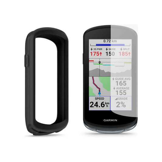 Pack de protection et support pour Garmin Edge 1040 – Housse silicone et verre trempé Bikeflow