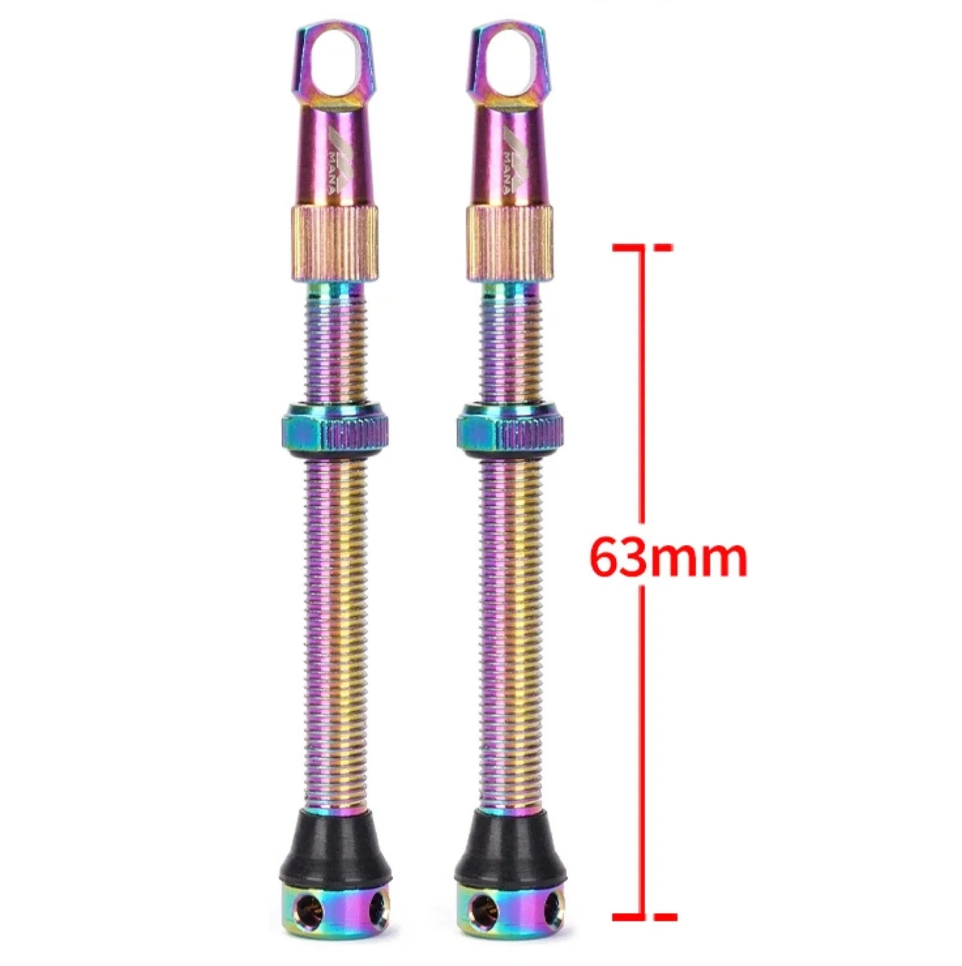 Paire de valves tubeless Presta 63 mm