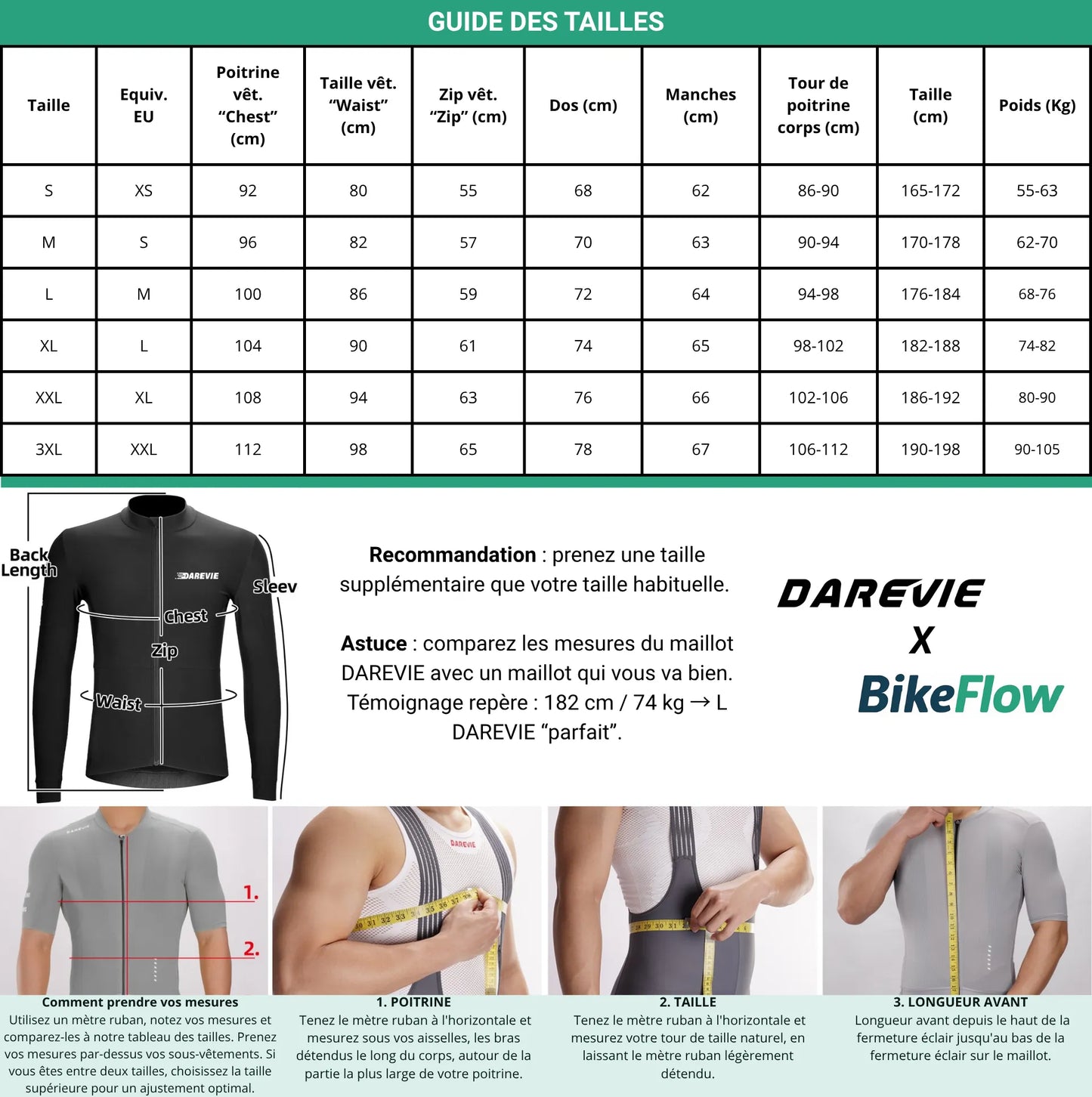 Maillot de cyclisme thermique MOJITO Darevie – Bleu