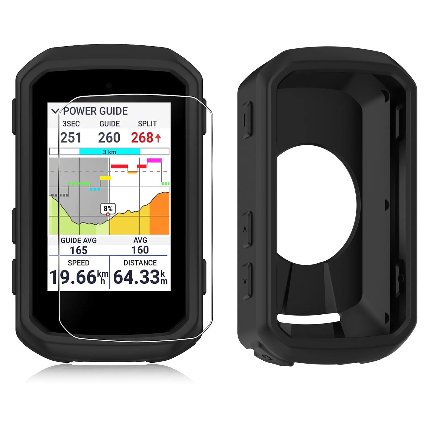 Pack protection Garmin Edge 850 / 550 – Étui silicone + verre trempé 9H