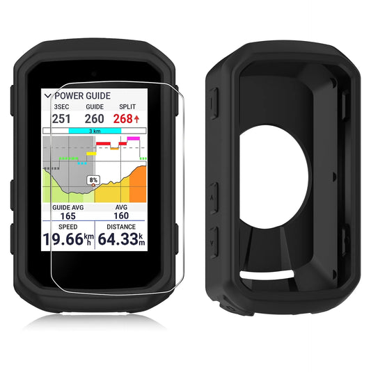 Pack protection Garmin Edge 850 / 550 – Étui silicone + verre trempé 9H