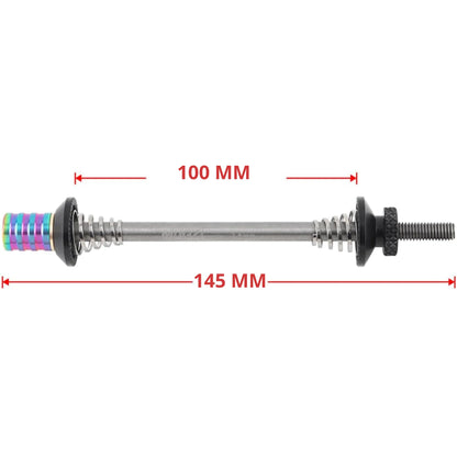 Axe de roue arrière à serrage rapide vélo – Alliage titane/aluminium, 100 mm
