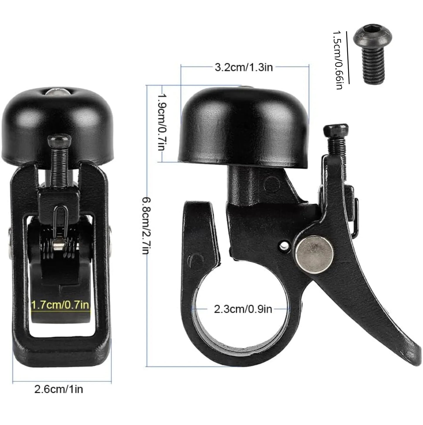 Sonnette en alliage d’aluminium à dégagement rapide - Compatible Xiaomi M365 / Pro / 1S / Pro2 / Lite