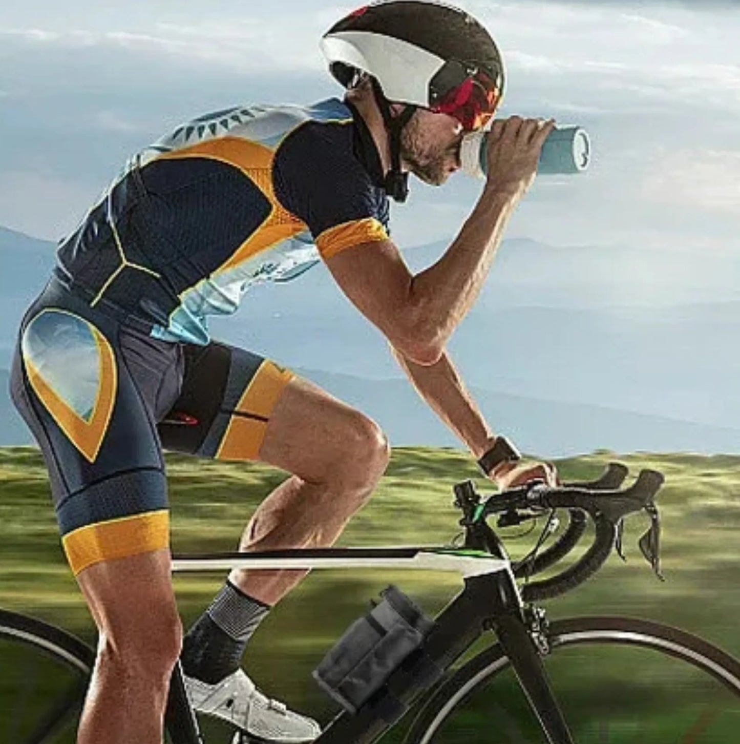 Porte-bidon / Pochette de guidon universelle – Vélo et Trottinette (isolée – 18 × 10 cm)