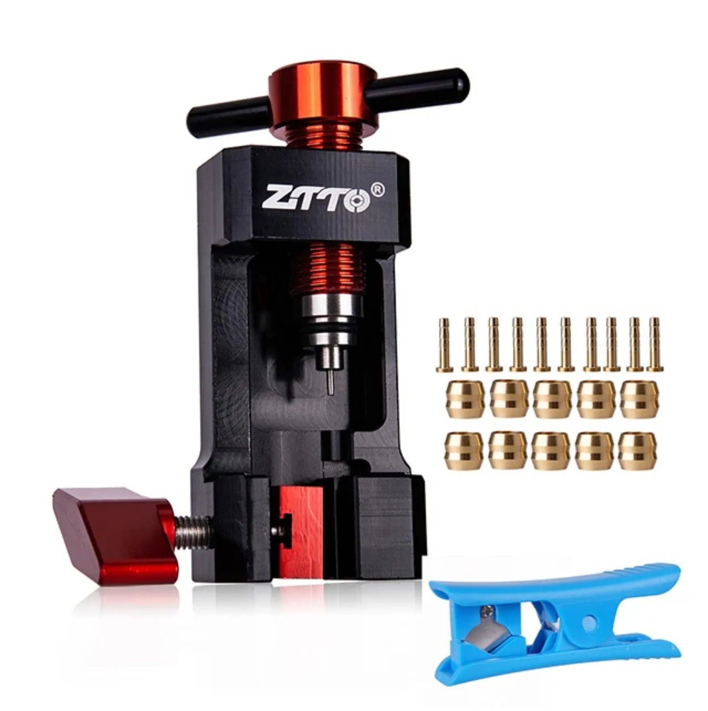 Outil d’insertion et de coupe pour durites de freins hydrauliques vélo – Aluminium + aiguilles Shimano BH59