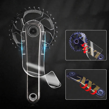 Films de protection pour manivelle VTT – Lot de 2 (transparent)