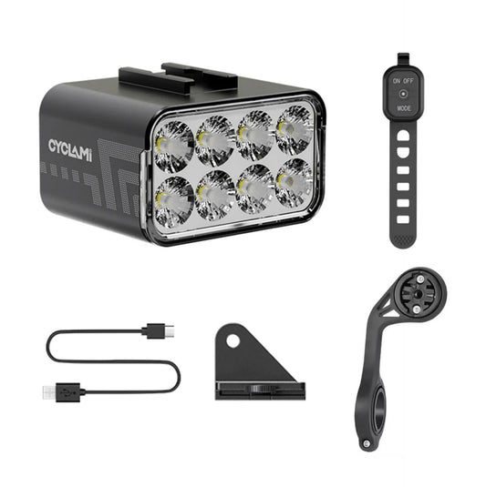 Phare vélo Cyclami CYC1800 – 1800 lumens, aluminium, batterie 4000 mAh