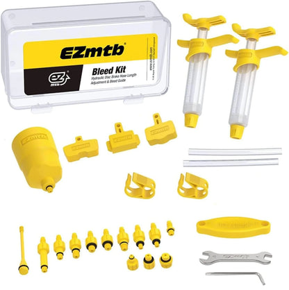 Kit universel de purge de freins vélo – Compatible Shimano/SRAM/Magura/Tektro (bouteille + entonnoir + adaptateurs)