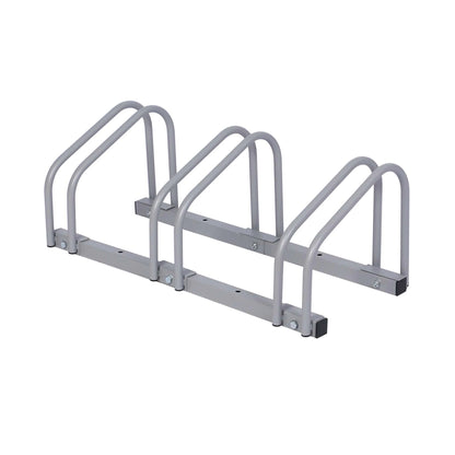 Râtelier pour 3 vélos -  Extensible, Montage au sol, Support bicyclette en acier galvanisé A3