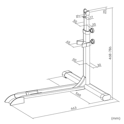 Range-vélo pour 1 bicyclette – Capacité 25 kg – en Acier – Rack à vélo autoportant
