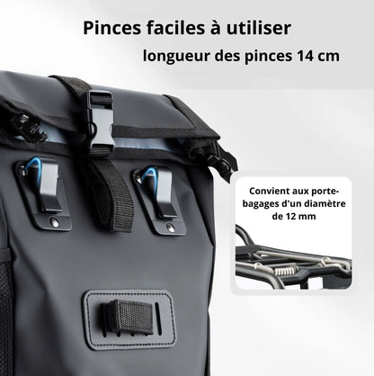 Sacoche porte-bagages 16 L Wiltec – Étanche, compacte et facile à transporter