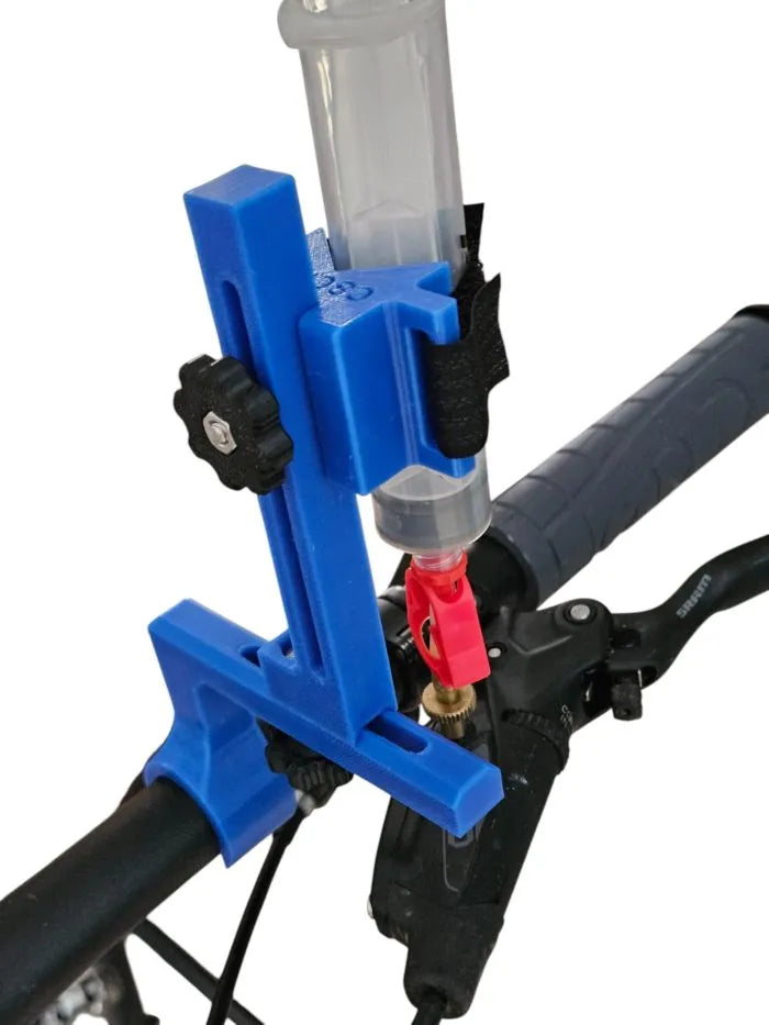 Support de seringue pour purge de frein vélo - Fixation guidon 22,2 mm
