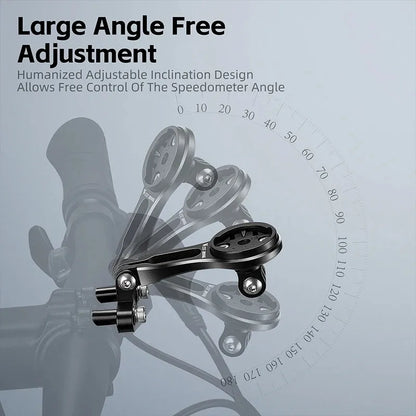 Support compteur vélo West Biking angle réglable à 180° compatible Garmin/Bryton/Wahoo