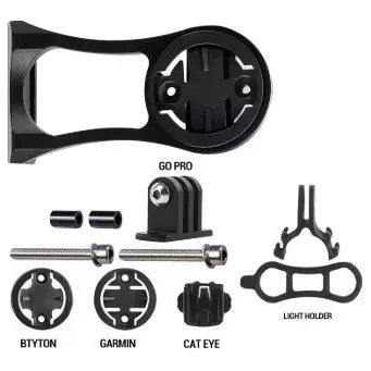 Support vélo universel en aluminium – Compatible Garmin, Bryton, Cat Eye et GoPro Bikeflow