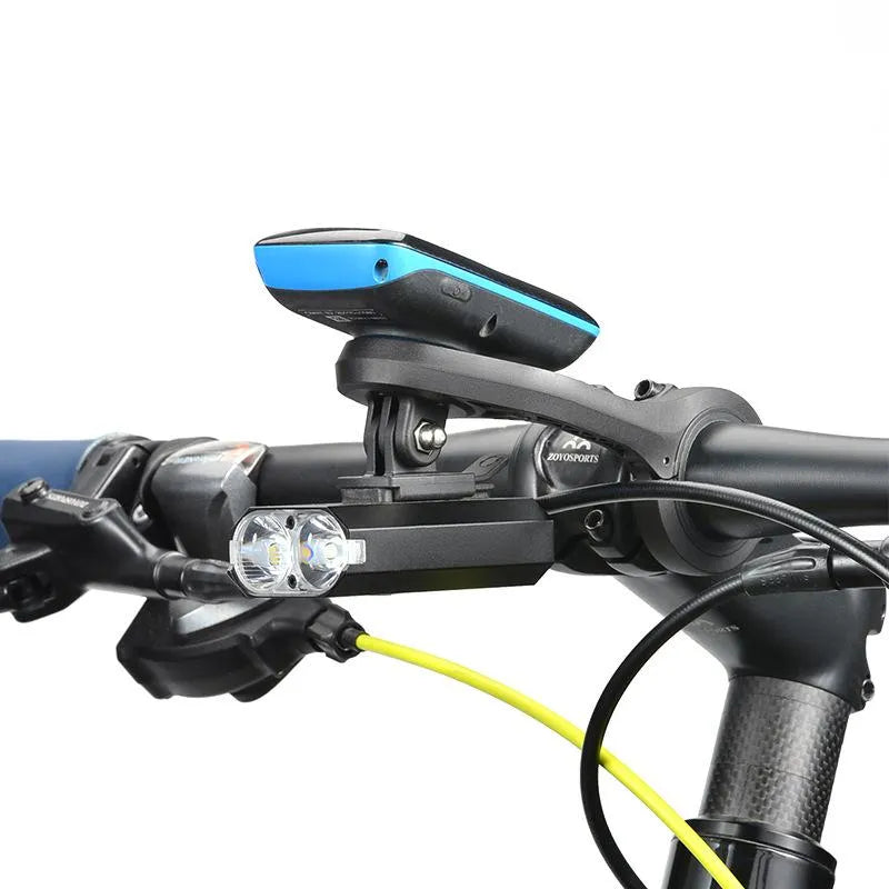 Support déporté XL bras allongé optimisé BikeFlow pour Garmin 1030/1040/1050 - Wahoo - Bryton + fixation éclairage ou gopro