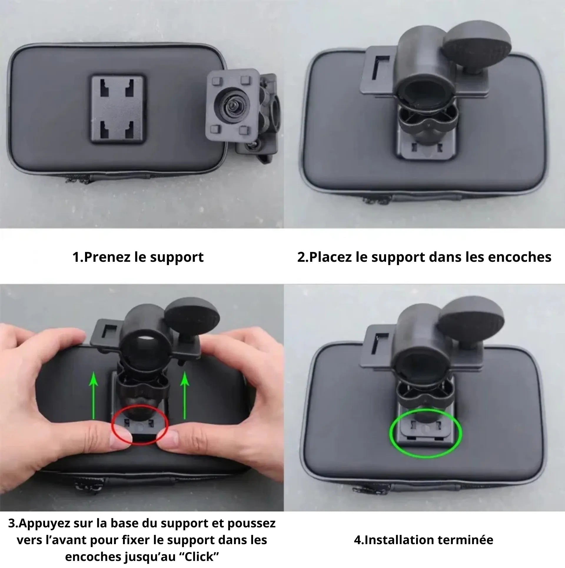 Support de téléphone étanche pour guidon de vélo – Taille ≤ 6,3"