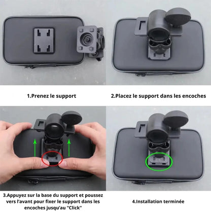 Support de téléphone étanche pour guidon de vélo – Taille ≤ 6,3"