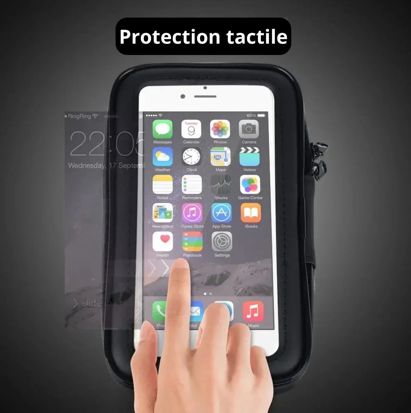 Support de téléphone étanche pour guidon de vélo – Taille ≤ 6,3"