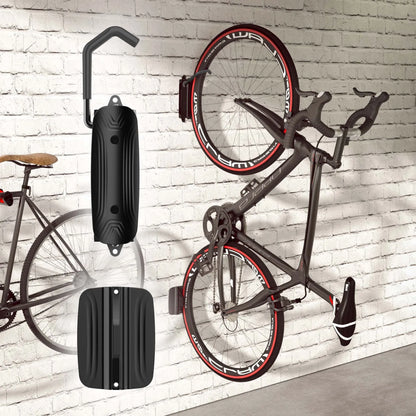 Range-vélo mural pliable pour 1 vélo – 82 x 250 x 185 mm – Capacité 30 kg – Largeur de roue max. 90 mm