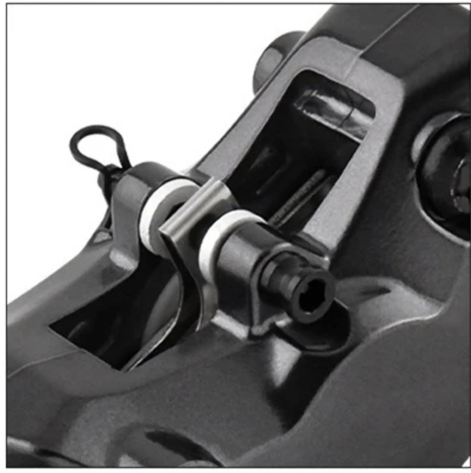 Vis étrier de frein à disque – Titane M4×26 mm – Noir – 2 pièces + clips – Route &amp; VTT
