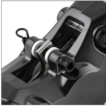 Vis étrier de frein à disque – Titane M4×26 mm – Noir – 2 pièces + clips – Route &amp; VTT