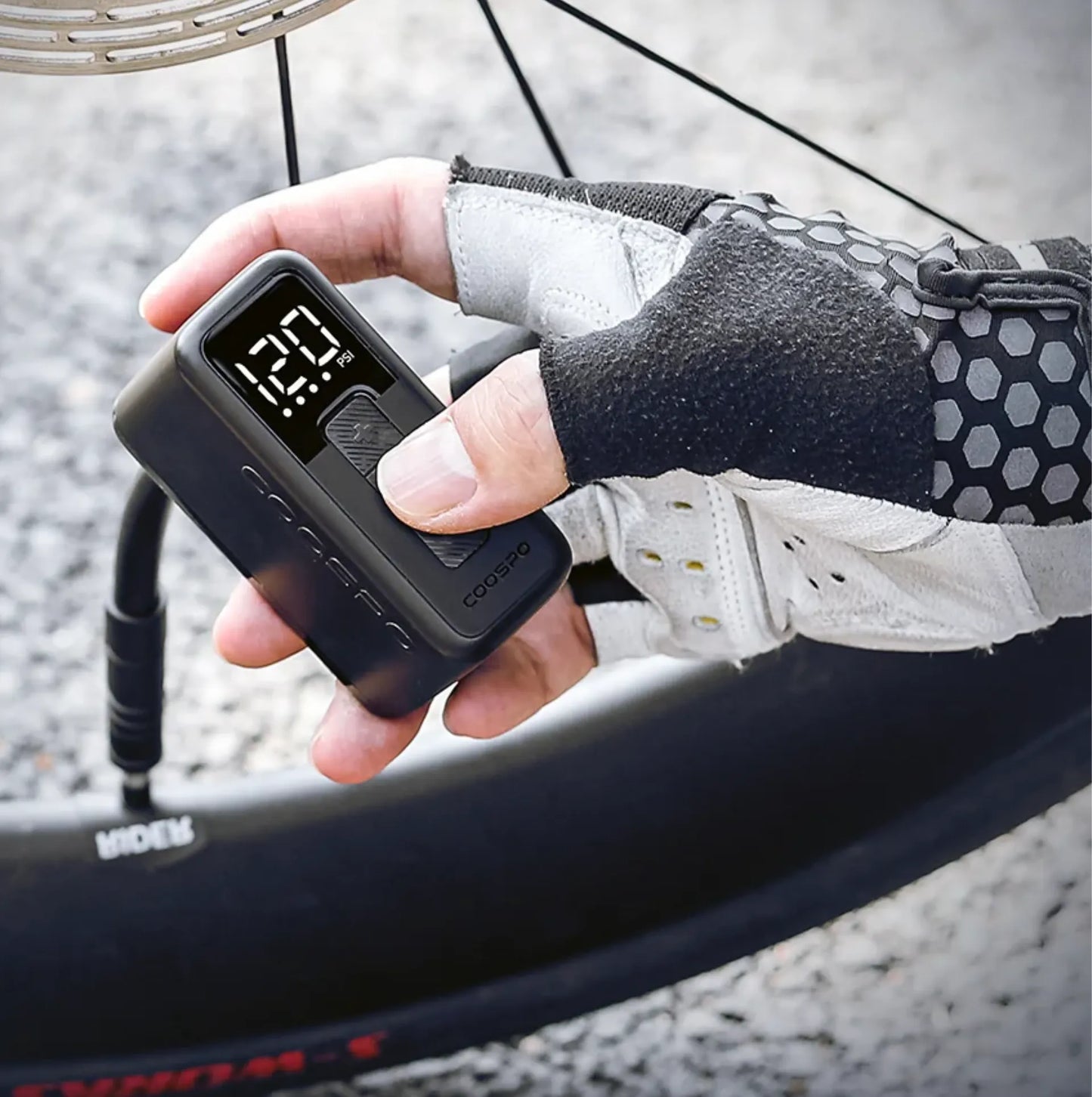 Pompe/Mini compresseur Électrique Coospo X1 – Ultra Compacte, 120 PSI, Recharge Rapide