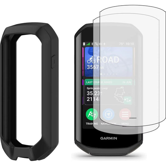 écrans de protection hydrogel et Housse de protection silicone pour Garmin Edge 1050