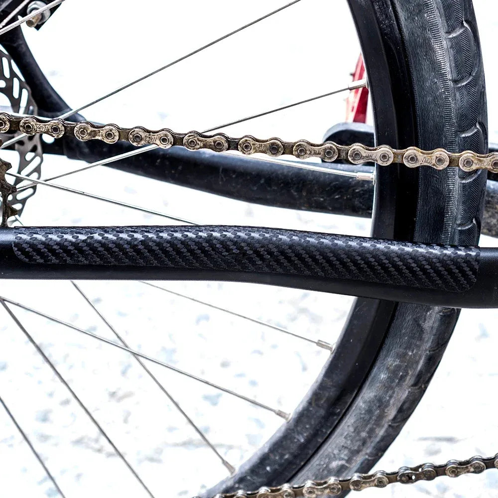 Protecteur de cadre autocollant vélo – PVC carbone 220 mm