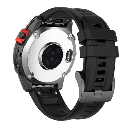 Bracelet de montre en silicone – 20mm / 22mm / 26mm – Compatible Garmin et COROS - Noir