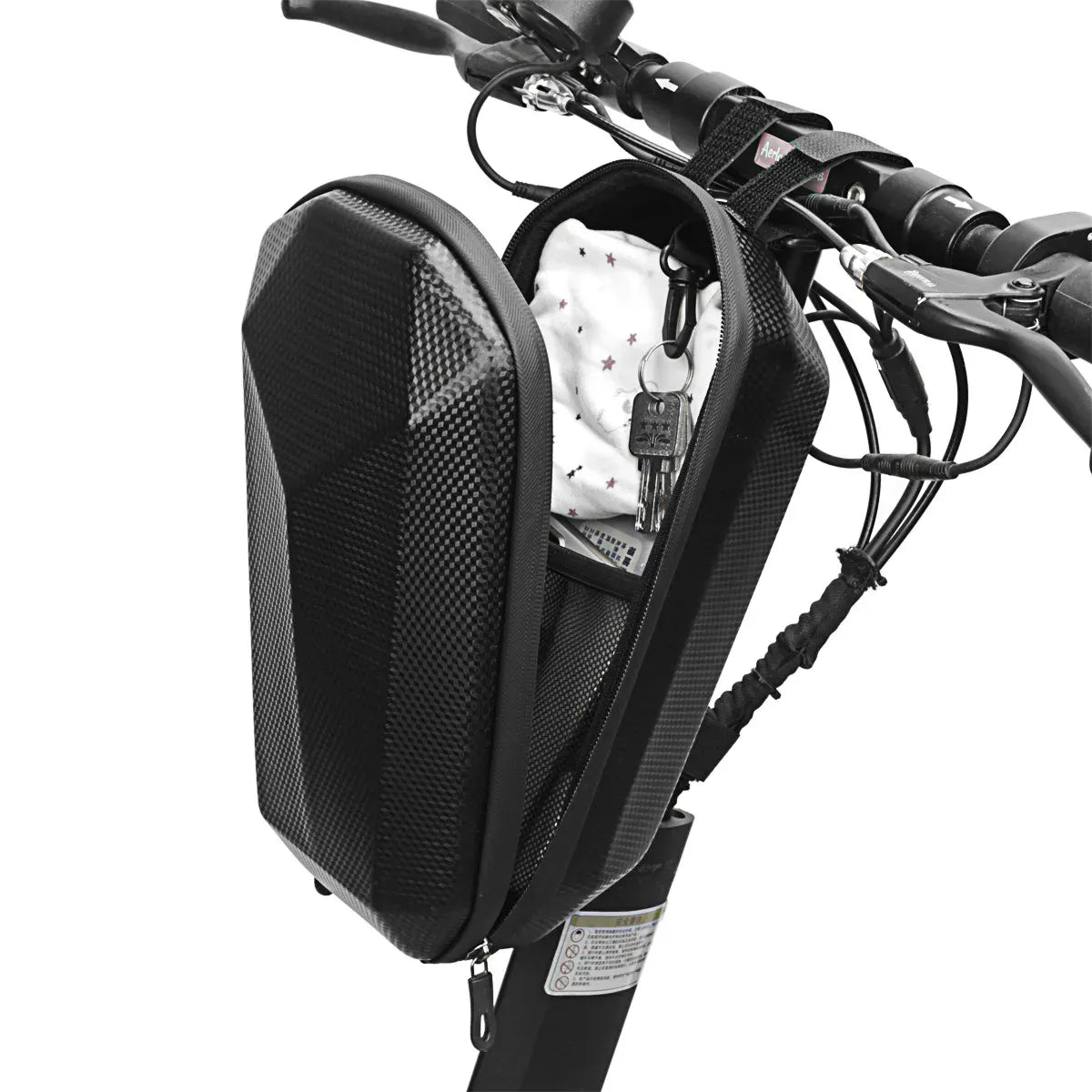 Sacoche avant rigide 4L pour trottinette et vélo – Étanche et coque EVA
