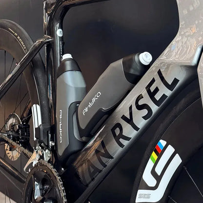 Lot de 2 bidons aérodynamiques vélo 600 ml + porte-bidons