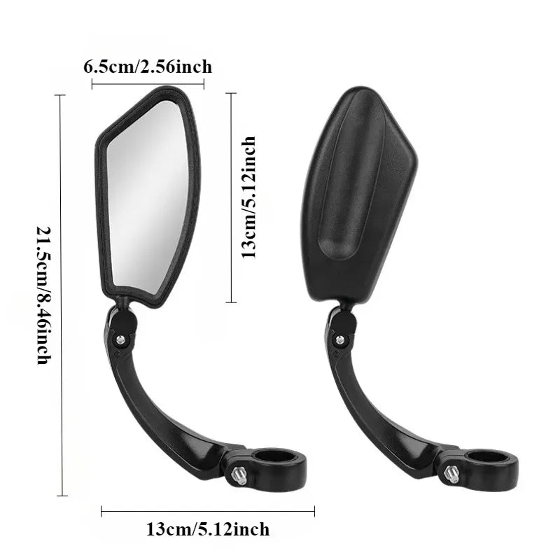 Lot de 2 Rétroviseur de guidon de vélo réglable – Vision large et rotation à 360°