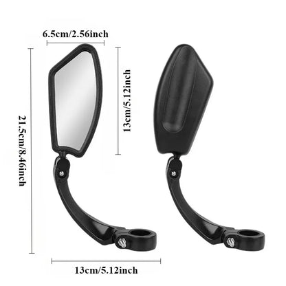 Lot de 2 Rétroviseur de guidon de vélo réglable – Vision large et rotation à 360°