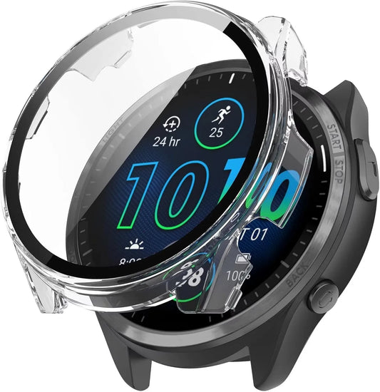 Étui de protection + verre trempé pour Garmin Forerunner 965