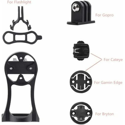Support vélo universel en aluminium – Compatible Garmin, Bryton, Cat Eye et GoPro