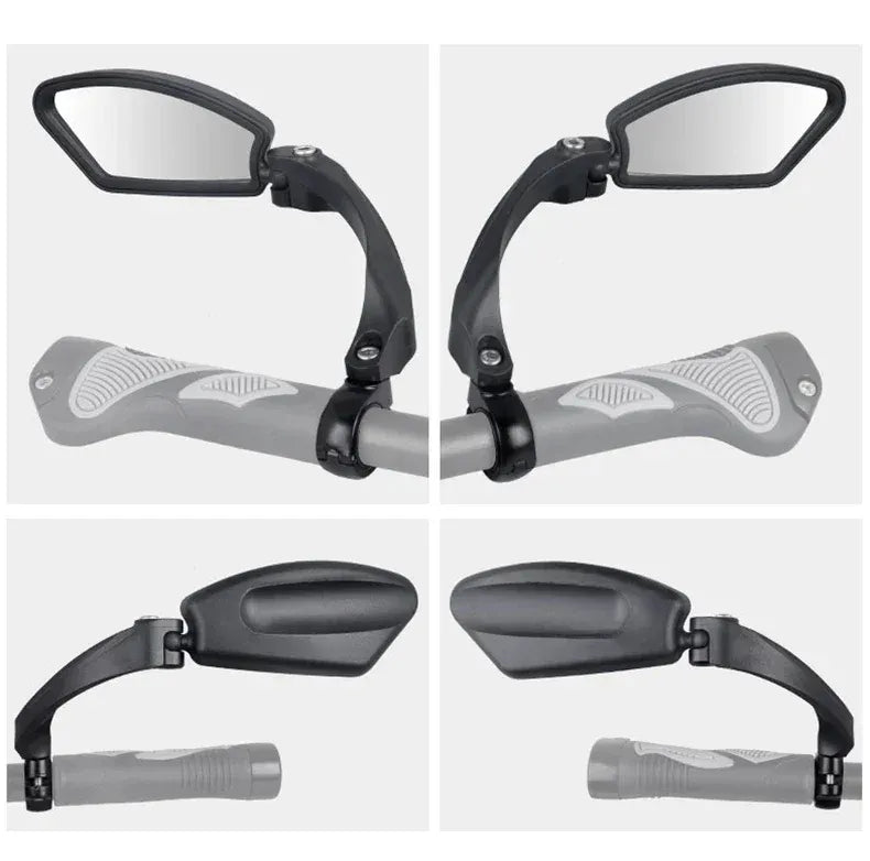 Lot de 2 Rétroviseur de guidon de vélo réglable – Vision large et rotation à 360°